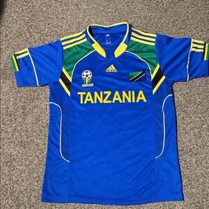 Adidas Kids Tanzania Blue and Green Jersey